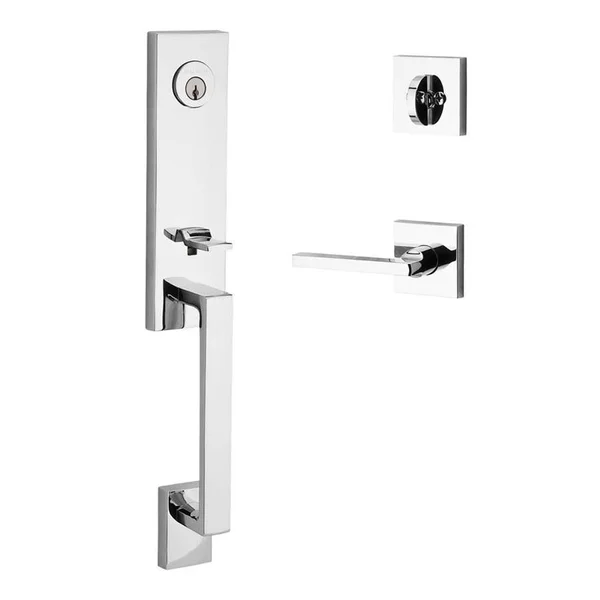 Baldwin Sc.seaxsqu.r.csr.112 Single Cylinder Seattle Handleset Right Hand Square Lever & Contemporary Square Rose Venetian B