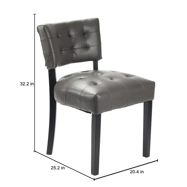 Porthos Home Set of 2 Dining Chairs, Modern Side Chairs for Dining Room (Black)