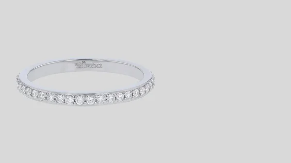 18 Karat Gold Eternity Diamond Ring with 1/3 Carat Lab Grown Diamonds White Gold - 8.5, White Gold