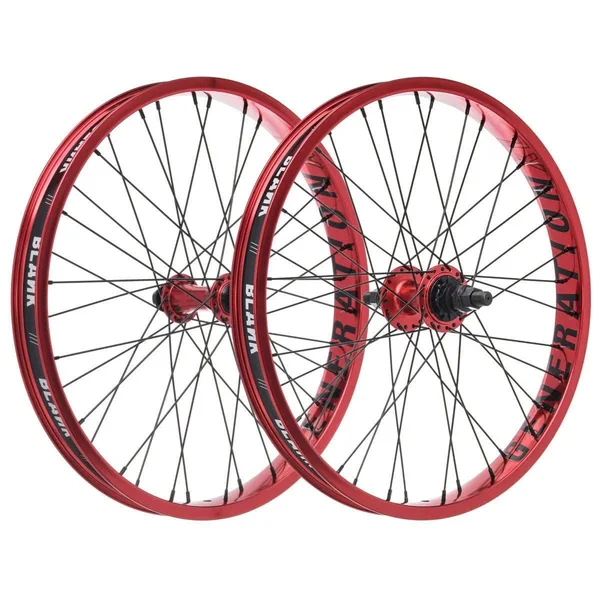 Blank Generation XL BMX Wheelset 20x22 20x22 Red Wheel Sets