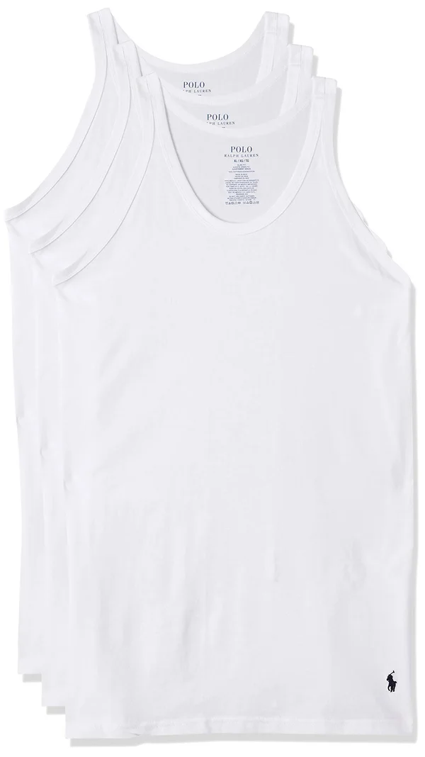 Polo Ralph Lauren Classic Slim Fit Cotton Tanks 3-Pack - M, White
