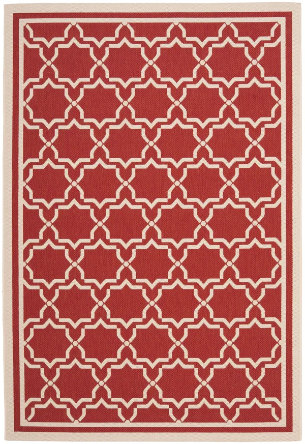 Safavieh Courtyard CY6916-248 4&0x22 x 5&7x22 Red, Bone Area Rug