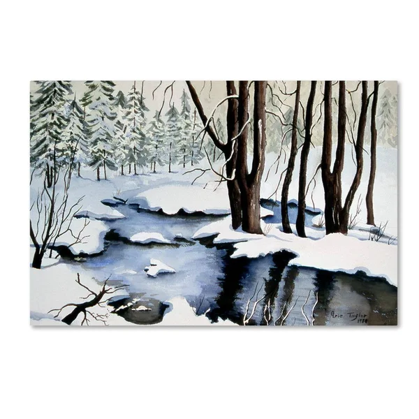 Trademark Global Arie Reinhardt Taylor &Snow Trees& Canvas Art (32 in. W x 22 in. H)
