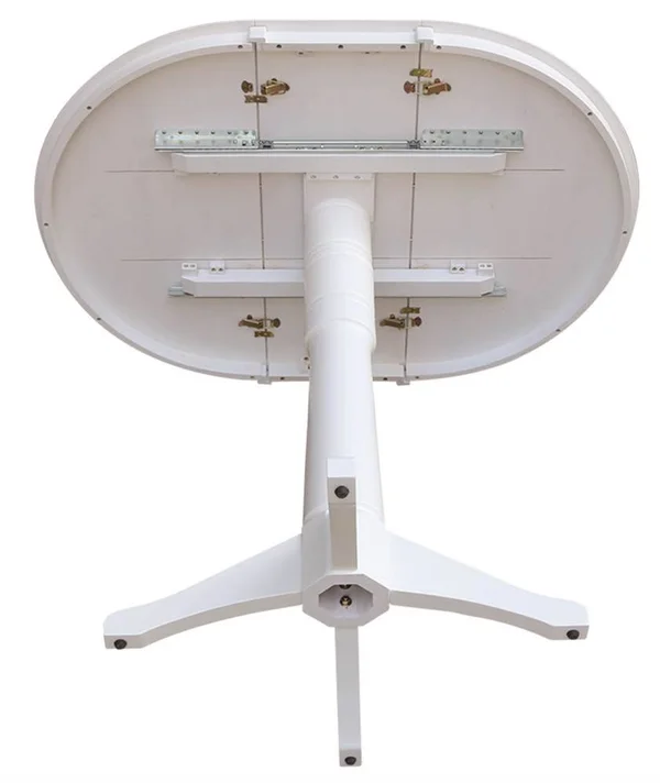 International Concepts 36x22 Round Top Pedestal Table with 12x22 Leaf - Dining Counter or Bar Height