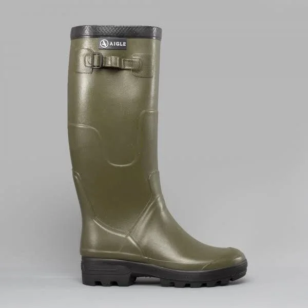 Aigle BENYL Unisex Buckle Wellington Boots Kaki: 40 Size: EU 40