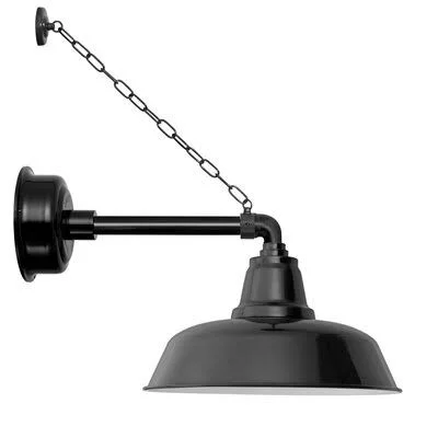 Vandervliet LED Outdoor Barn Light Latitude Run Fixture Finish: Black, Size: 10x22 H x 14x22 W x 24x22 D