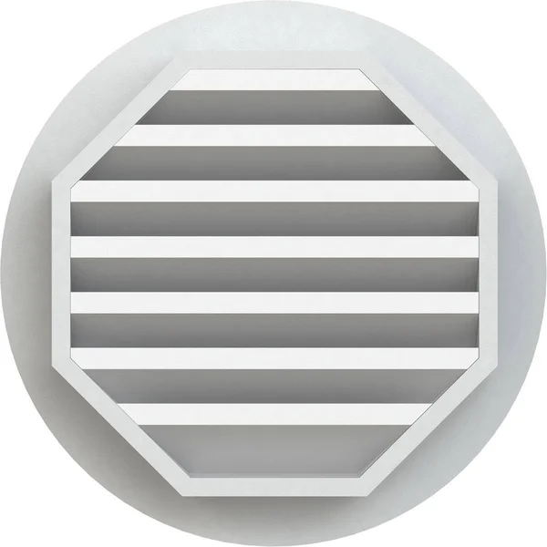 Ekena Millwork GVPRO24X2401FUN 24x22W x 24x22H Round Gable Vent (29x22W x 29x22H Frame Size): Functional, PVC Gable Vent w/ 1x22