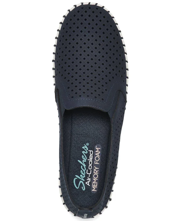 Skechers Women's Sepulveda Blvd - A La Mode Slip-On Shoes, Navy, 7.5
