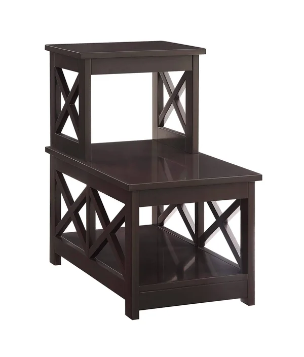 Convenience Concepts Oxford 2 Step Chairside End Table, Espresso