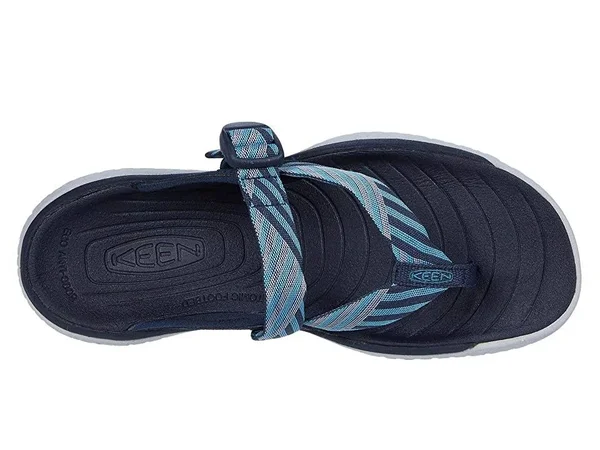 Keen Women's Solr Toe Post Sandal - 6 - Navy, Blue Mist