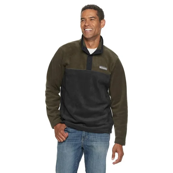Men's Steens Mountain Half Snap Fleece Pullover Columbia Black/Olive