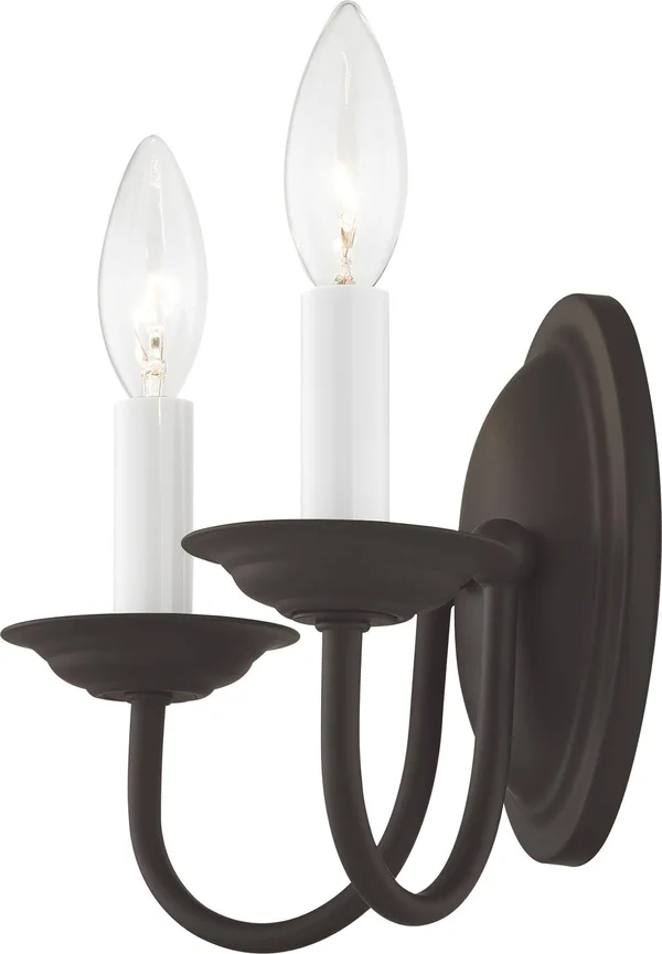 Livex Lighting 4152-07 Home Basics - 2 Light Wall Sconce Bronze