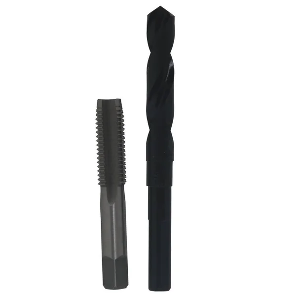 M24 x 3 HSS Plug Tap and 21.00mm HSS 1/2x22 Shank Drill Bit, Qualtech